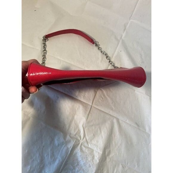 BAEKGAARD  scalloped clutch chain strap purse  leather Vera Bradley new - Picture 6 of 11